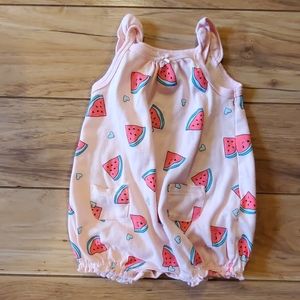 Sleeveless  watermelon one piece